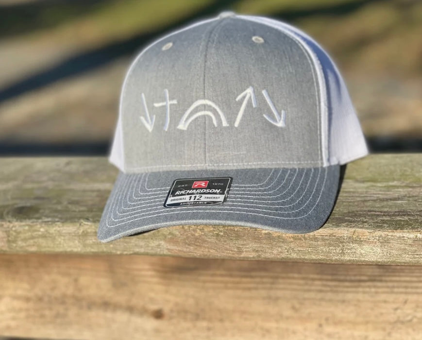 Light Grey and White Hat