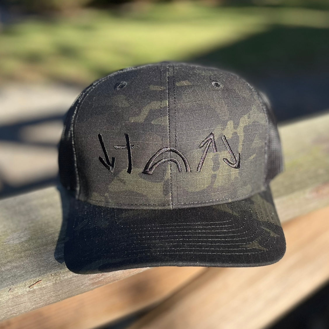 All Black Camouflage Hat